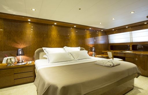 luxurious master suite on board motor yacht NOMI 