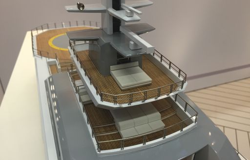 Observation decks on motor yacht CLOUDBREAK