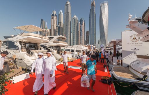 Visitors at the Dubai International Boat Show 