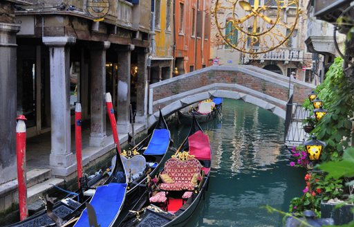 Small boats in Venice