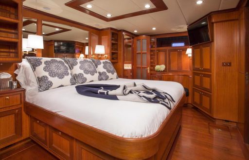 The master cabin of luxury yacht NORDFJORD