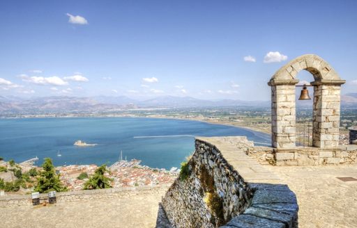 Views of horizon from one of Nafplion's landmarks