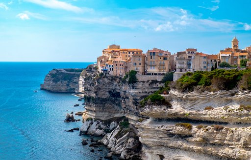 Town of Bonifacio, on the South of France island of Corsica