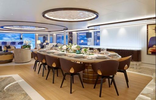 EXCELLENCE yacht formal dining area
