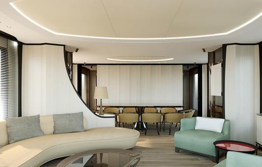 The ornate furnishings featured inside of superyacht URIAMIR