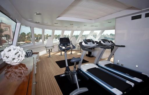 gym on board yacht KERI LEE 