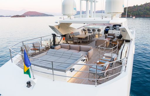 expansive social area onboard luxury superyacht