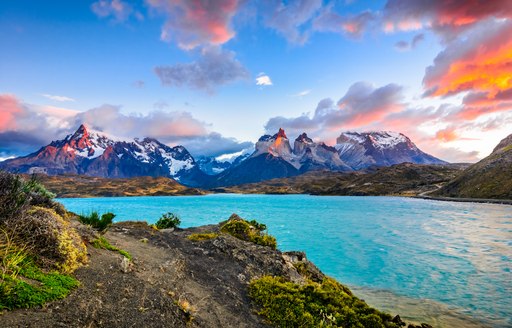 Patagonia in Argentina, South America at sunset
