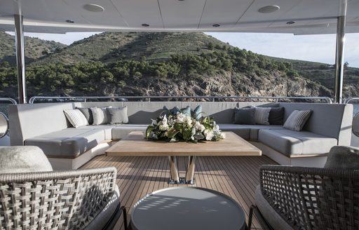beautiful open seating onboard the Berco Voyager 