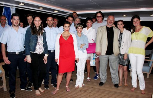 Kim Kardashian, Kris Jenner, Kourtney Kardashian on board Valef Yachts in Greece