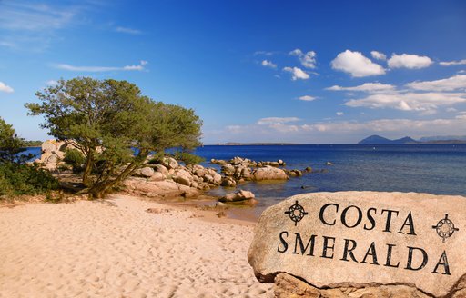 White sand beach in Costa Smeralda, Sardinia
