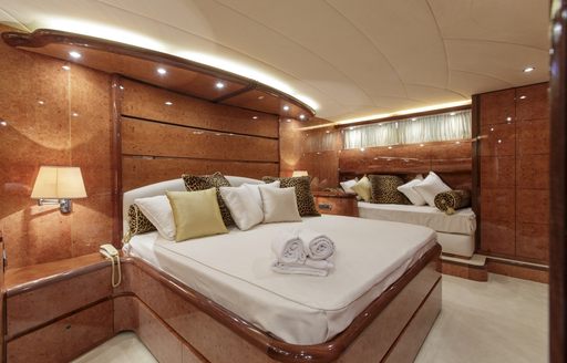 master suite on board luxury yacht ‘Sea Jaguar’ 