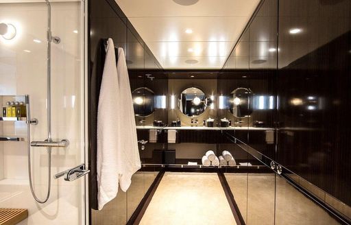 Ensuite on board charter yacht HALO