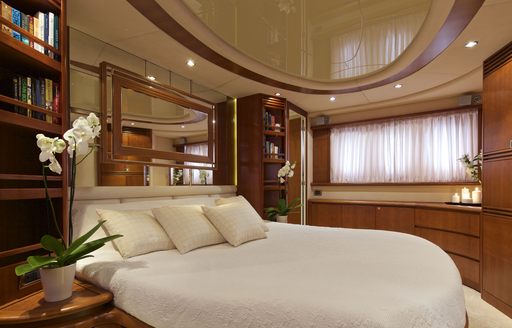 A stateroom on board superyacht IRIS