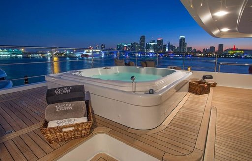 Oversized Jacuzzi on board superyacht Double Down 
