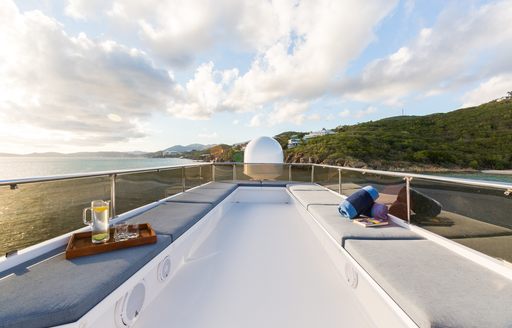 alfresco lounging on board charter yacht ‘Sea Falcon’ 
