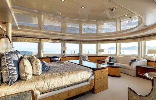 Master suite onboard MY Lucky Lady