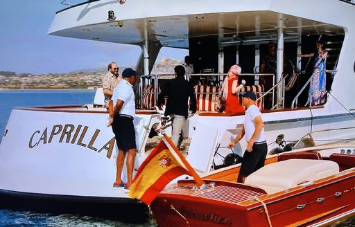 Anna Delvey aboard superyacht Leight Star in Balearic Island Ibiza