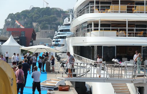 Superyacht at Monaco Yacht Show 