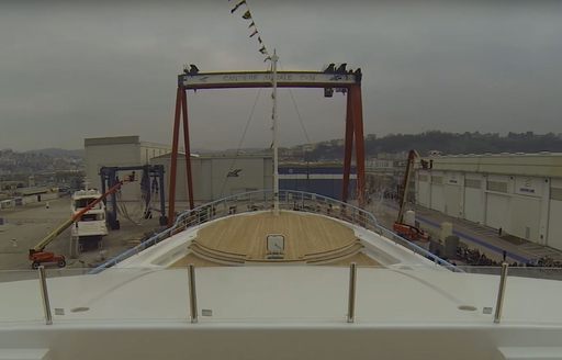 The foredeck of charter yacht 'Cloud 9'