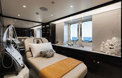 Massage room onboard Charter yacht SOARING