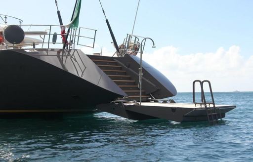Swim platform of sailing yacht OHANA