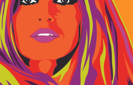 Colorful image of Brigitte Bardot artwork