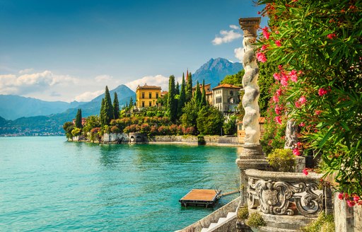 Buildings overlooking the water in Italy