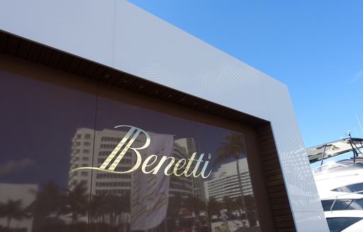Benetti sign at Yachts Miami Beach 2017 