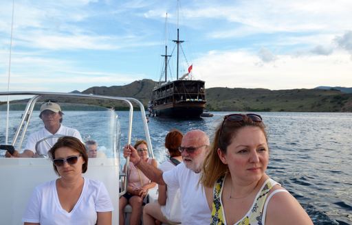 Ride on tender on Komodo islands