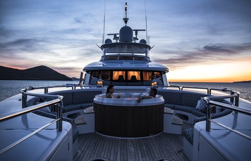 seating area on luxury yacht spirit