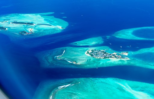 Series of atoll reefs in the Maldives