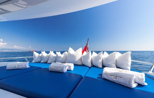 outdoor seating onboard luxury catamaran