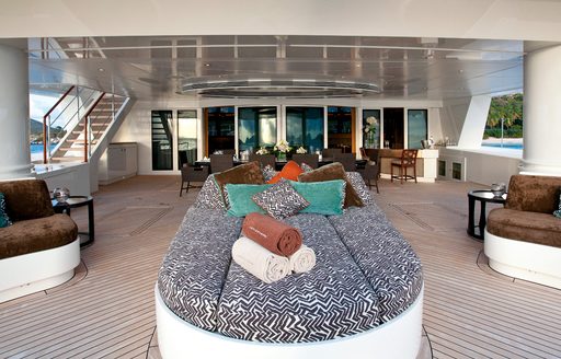 Aft deck salon of superyacht HEMISPHERE