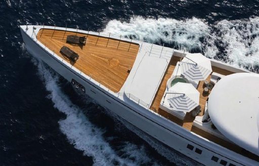 The foredeck of superyacht 11-11