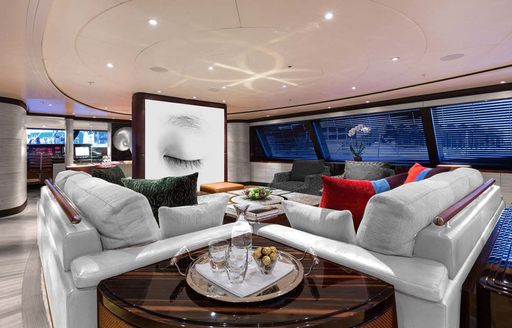 lounge area on board sailing yacht Q