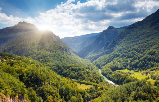Fantastic view Tara river gorge in Montenegro