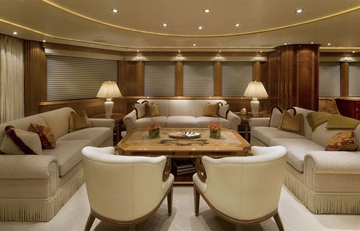 luxury yacht HARMONY main salon