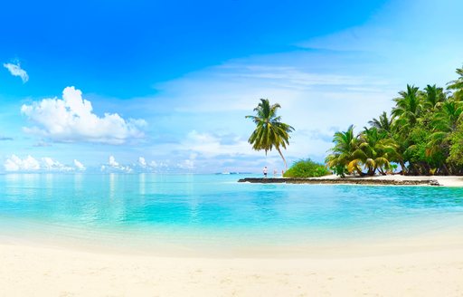 Paradise beach in the Caribbean