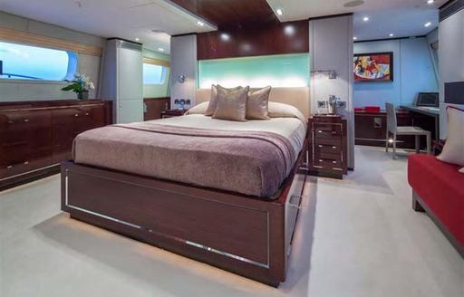 luxury motor yacht POLLY's master suite