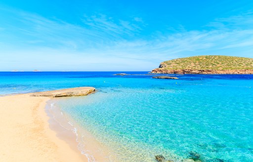 Bright blue waters of the Balearics