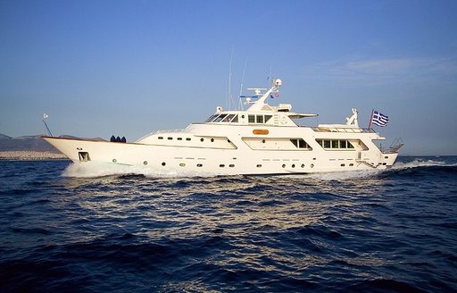 Charter yacht SYLVIANA as she is now cruising in Greece