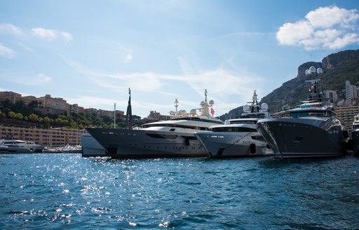 Yachts in port at the MYS 2021
