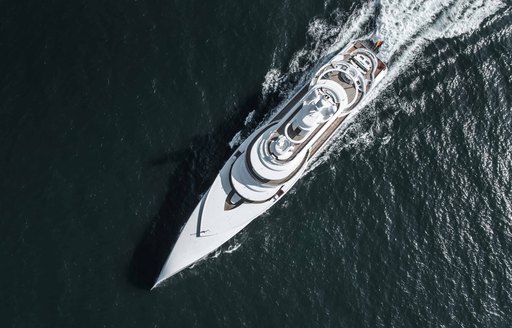 Aerial image of luxury yacht EXCELLENCE
