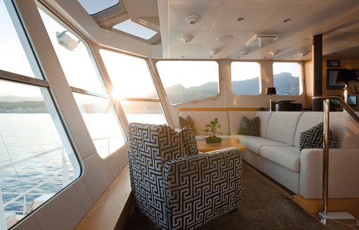 charter yacht support vessel interiors