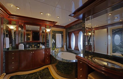 A Luxury bathroom for a charter guest