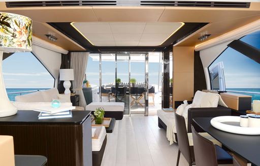 luxury superyacht main salon