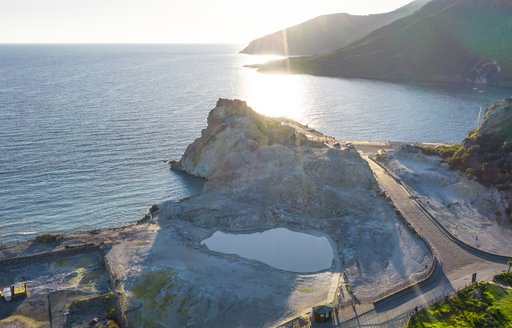 Elevated view of Vulcano, Italy