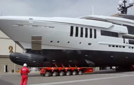 Superyacht OURANOS during her launch