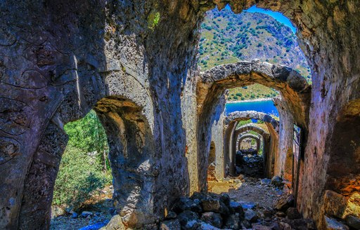 Byzantine ruins on St Nicholas Island, Turkey